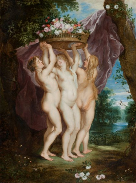 "Три грации". Фреска из Помпей.