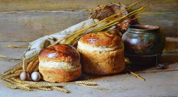 Картина Стожарова хлеб соль Братина