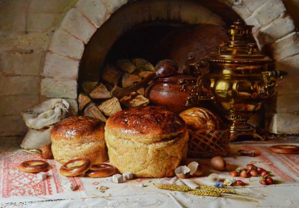 Натюрморты с хлебом известных художников