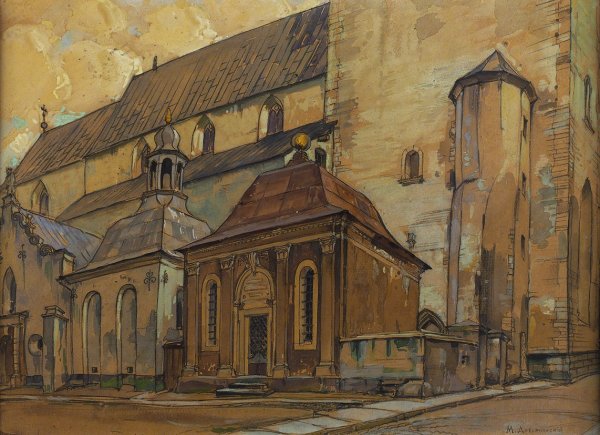 Mstislav valer'Ianovich Dobuzhinskii (1875-1957) a Street in Bruges