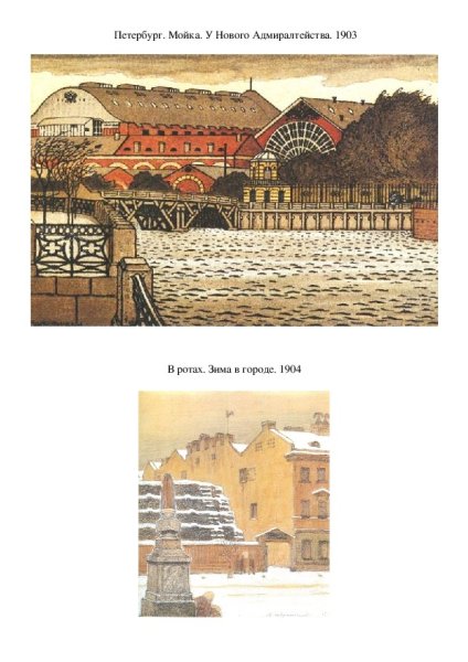 Мстислав Добужинский литографии