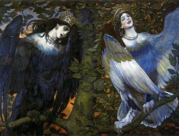 Виктор Васнецов Сирин и алконост песнь радости и печали 1896