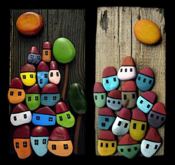 Панно из морских камней