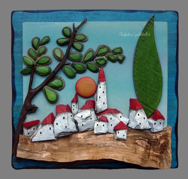 Композиции из гальки