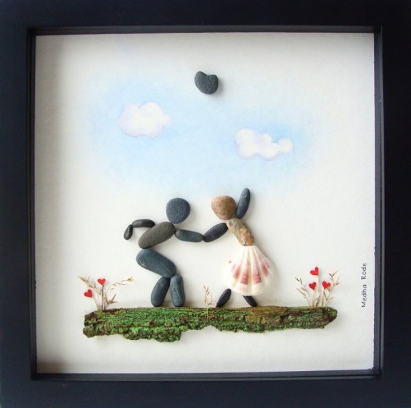 Панно из камешков