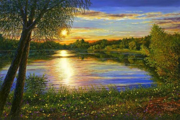 Речная заводь Левитан