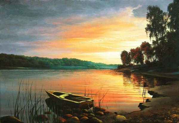 Художник Былич Александр Леонидович над рекой