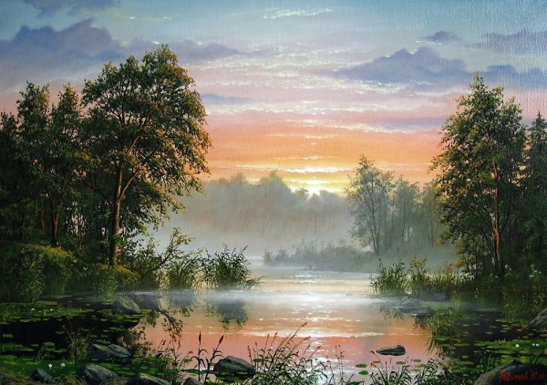 Живопись - Игорь Прищепа - Лесное озеро