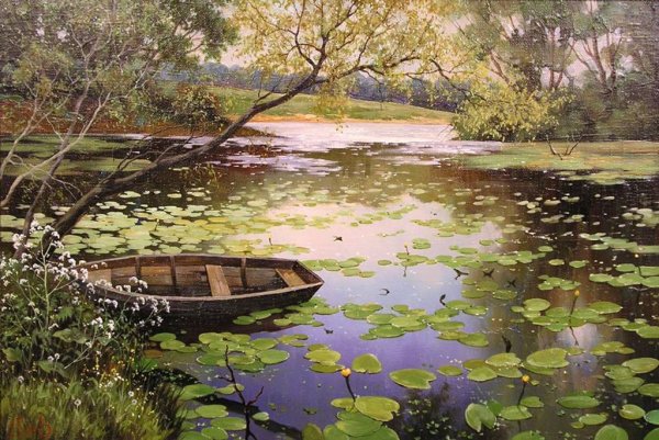 Холодовский Михаил Иванович река с кувшинками