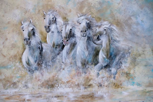 Табун лошадей живопись