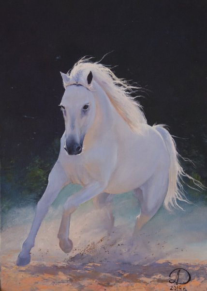 Белая лошадь картина