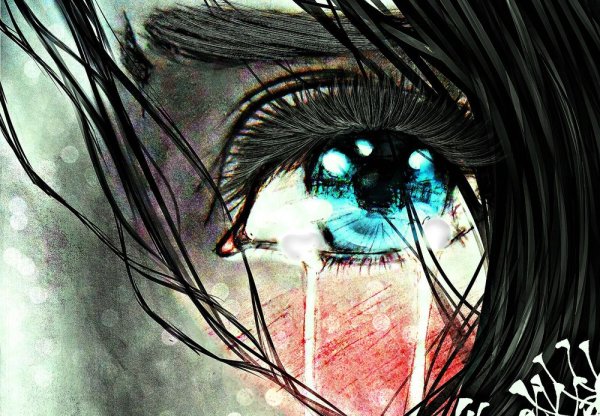 Девушка плачет рисунок карандашом