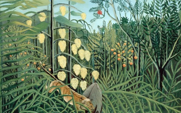 Анри Руссо нападение в джунглях 1891