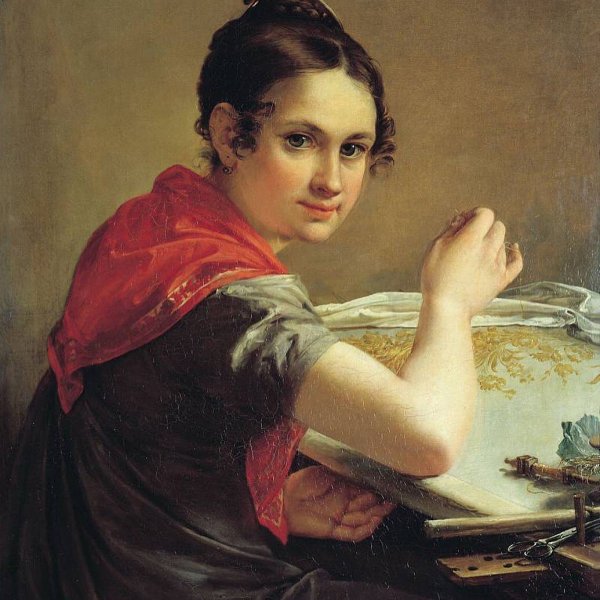 Тропинин портрет Кружевница