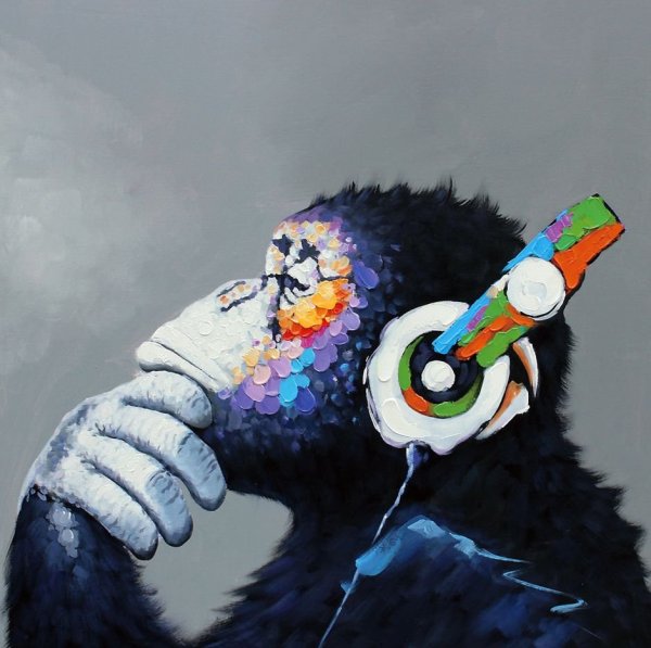 Картины Бэнкси обезьяны