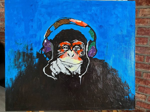 Бэнкси обезьяна диджей