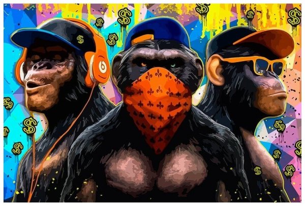 Обезьяна поп арт