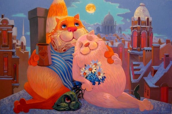 Художник Антон Горцевич коты