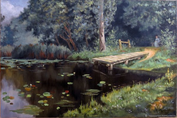 Василий Дмитриевич Поленов заросший пруд оригинал