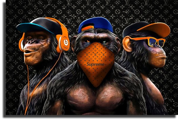 Постер обезьяны