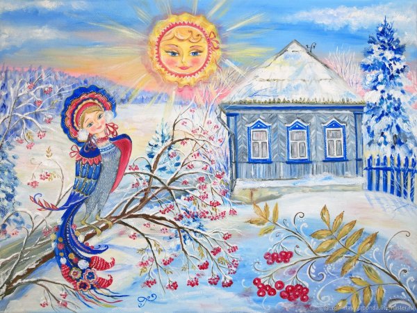 Алмазная мозаика Снежная сказка аж 1277