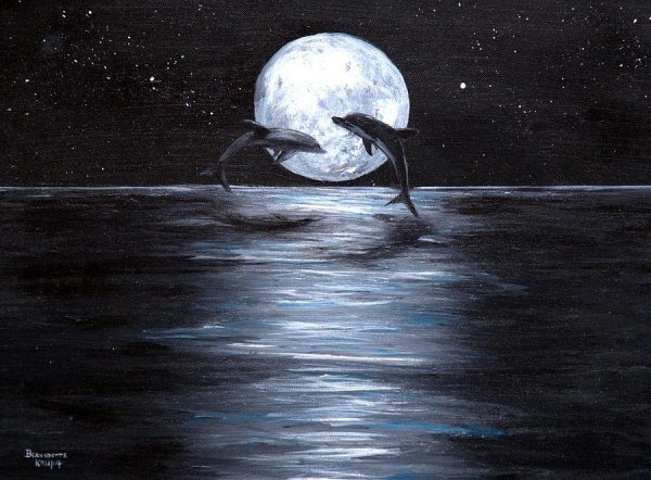 Суходольский Петр Александрович картины ночь Луна
