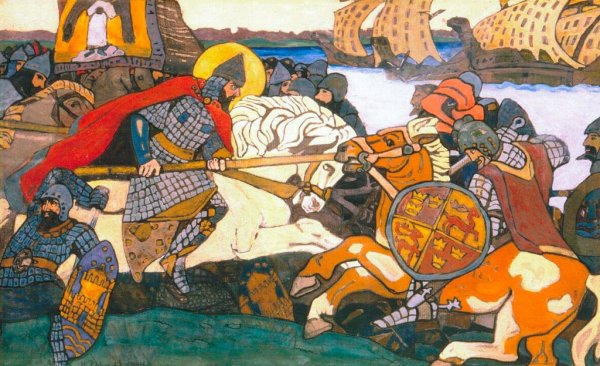Н.К. Рерих «Александр Невский поражает ярла Биргера»