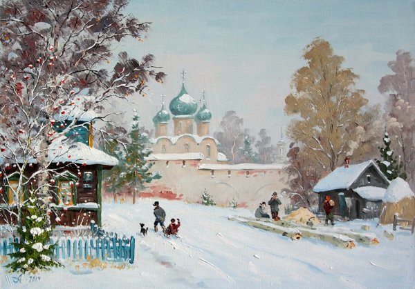 Зимний пейзаж Андрея Солдатенко.