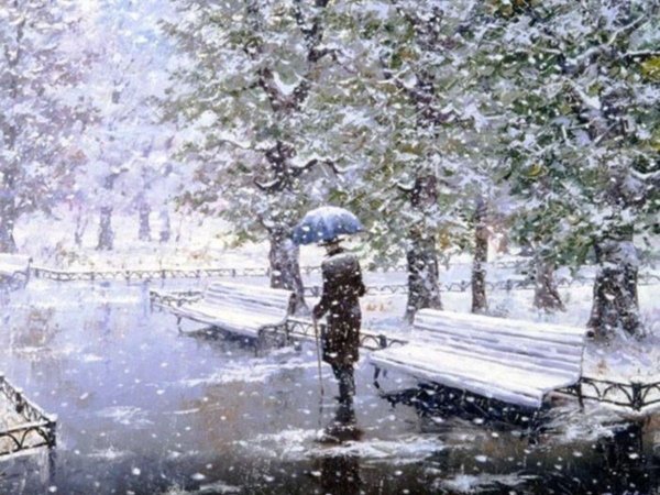 Художник Дмитрий Козлов зима