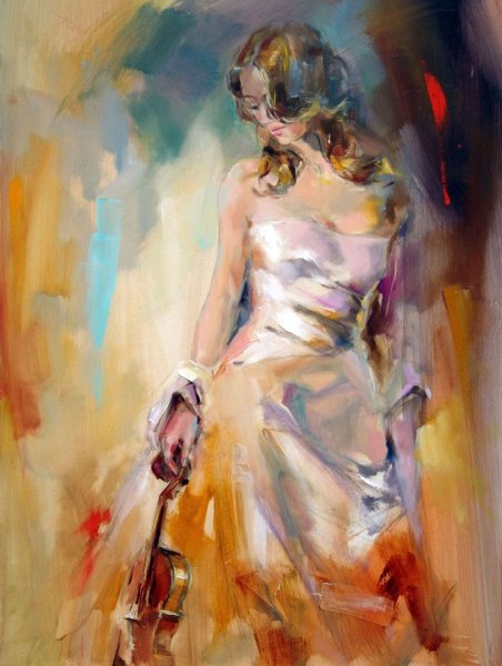 Картина скрипачка Анна Разумовская