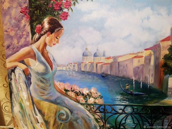 Девушка в Москве живопись