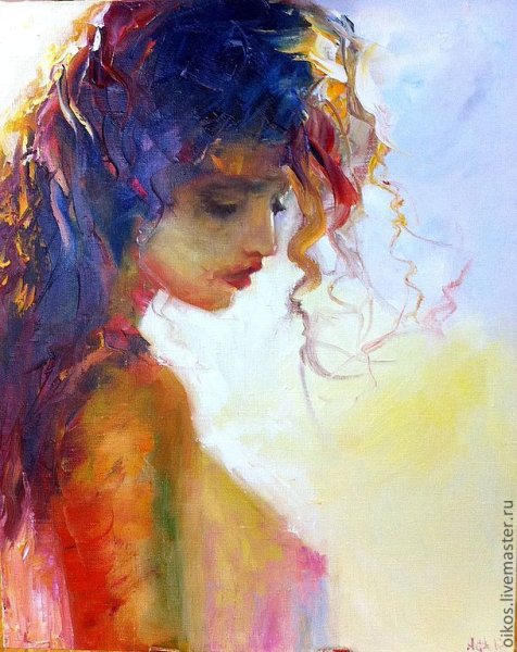 Женщина маслом