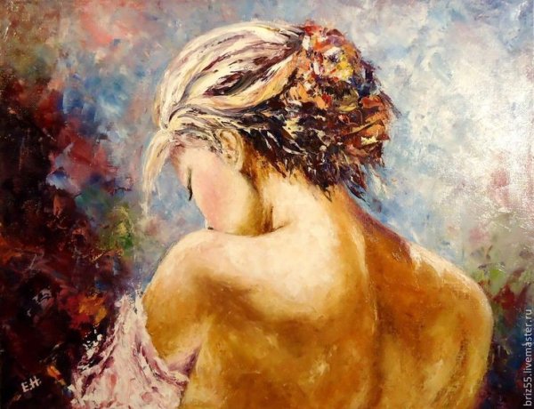 Картина женщина со спины