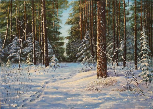 Иван Шишкин зимний лес