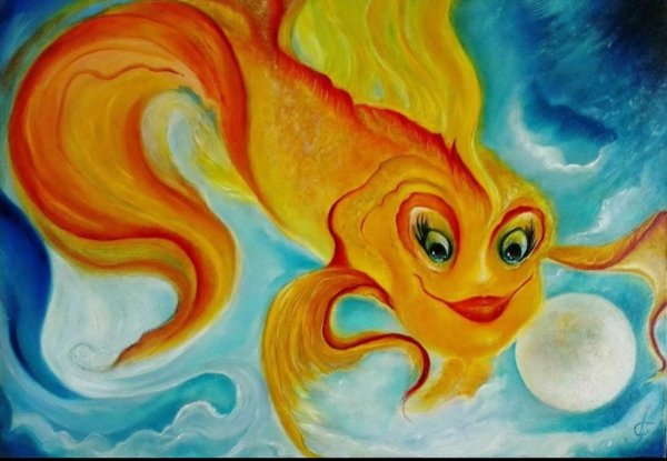 Алмазная мозаика Золотая рыбка