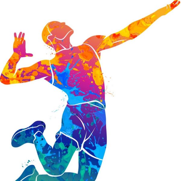 Спорт силуэты цветные