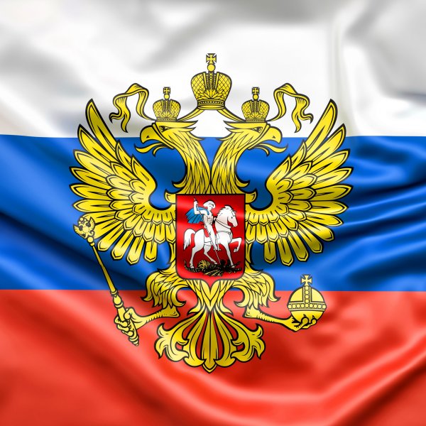 Флаг России с гербом
