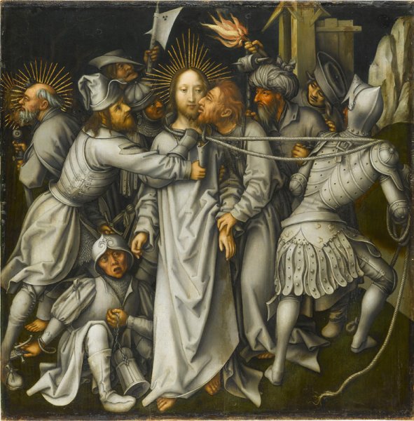 Поцелуй Иуды картина Караваджо