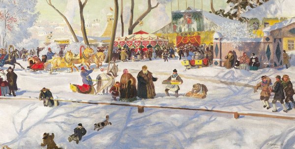 Борис Кустодиев картины Масленица