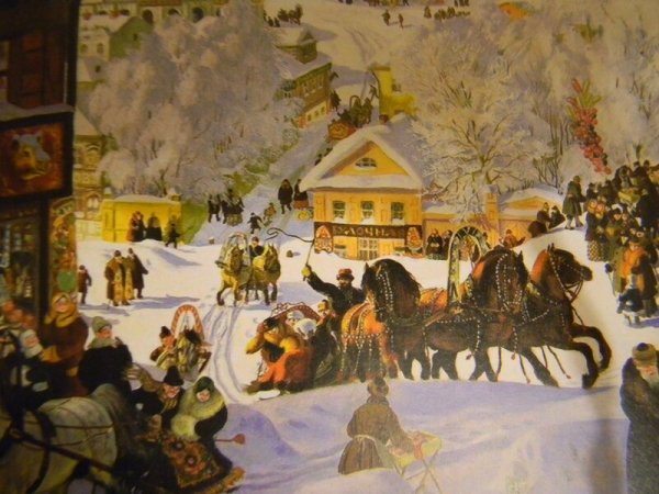 Борис Кустодиев картины Масленица