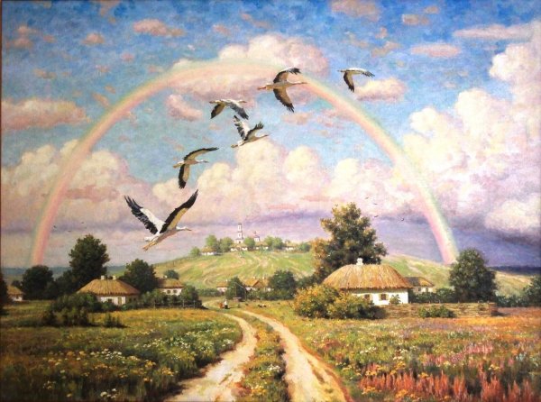 Художник Сергей Курицын деревня лето