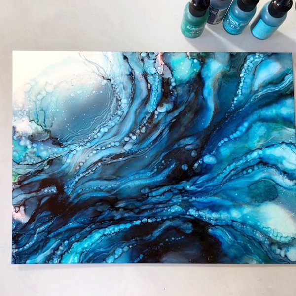 Рисование спиртовыми чернилами