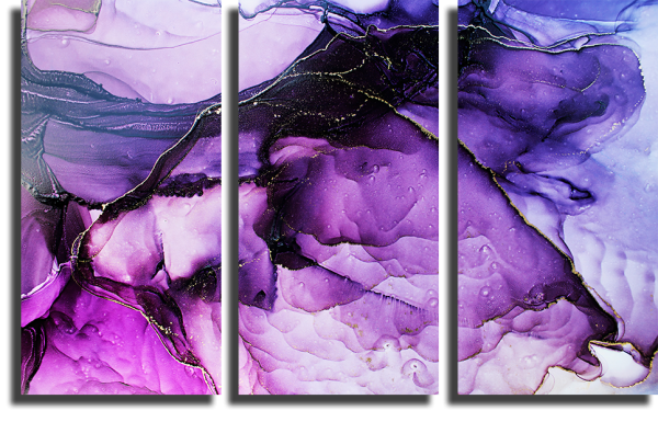 Модульные картины алкогольными чернилами