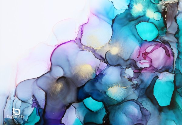 Флюид арт спиртовыми чернилами