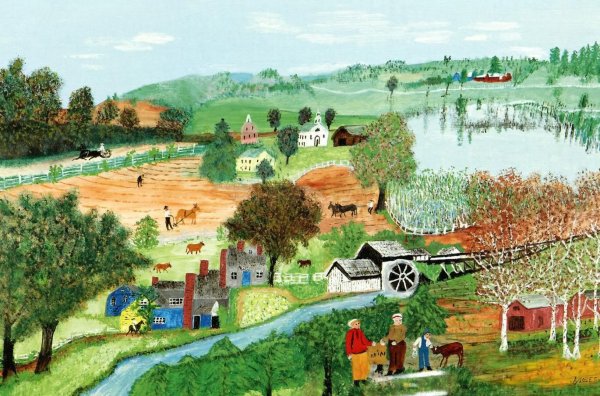 Бабушка Мозес (Анна Мэри Мозес) "Рождество"