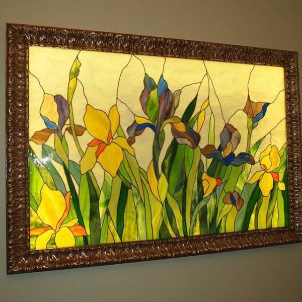 Витражное панно в интерьере