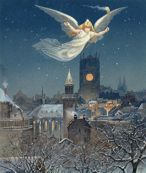 Рождественский ангел живопись