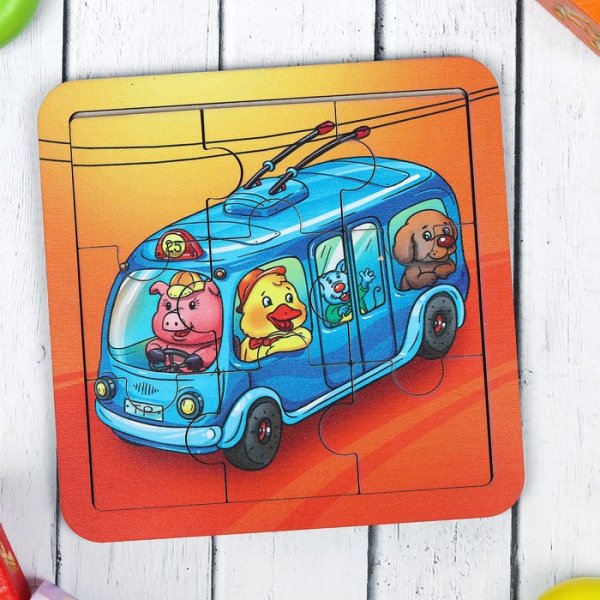 Пазл "троллейбус"