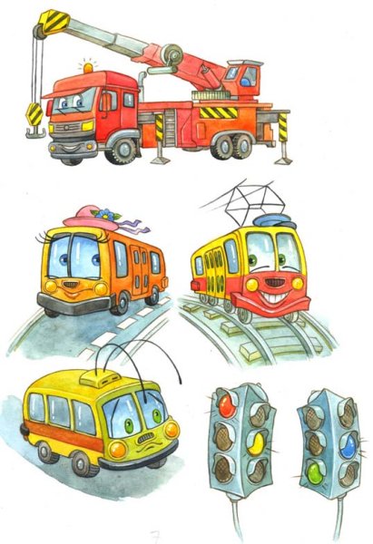 Троллейбус и трамвай для детей