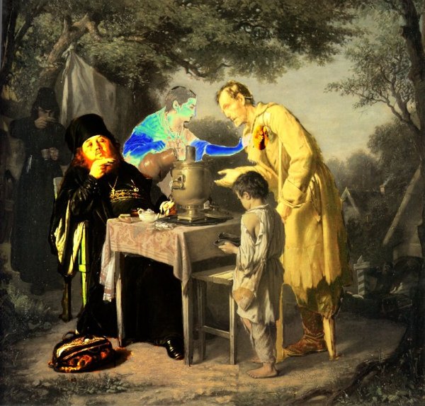 Василий Григорьевич Перов чаепитие в Мытищах близ Москвы